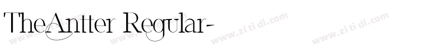 TheAntter Regular字体转换
